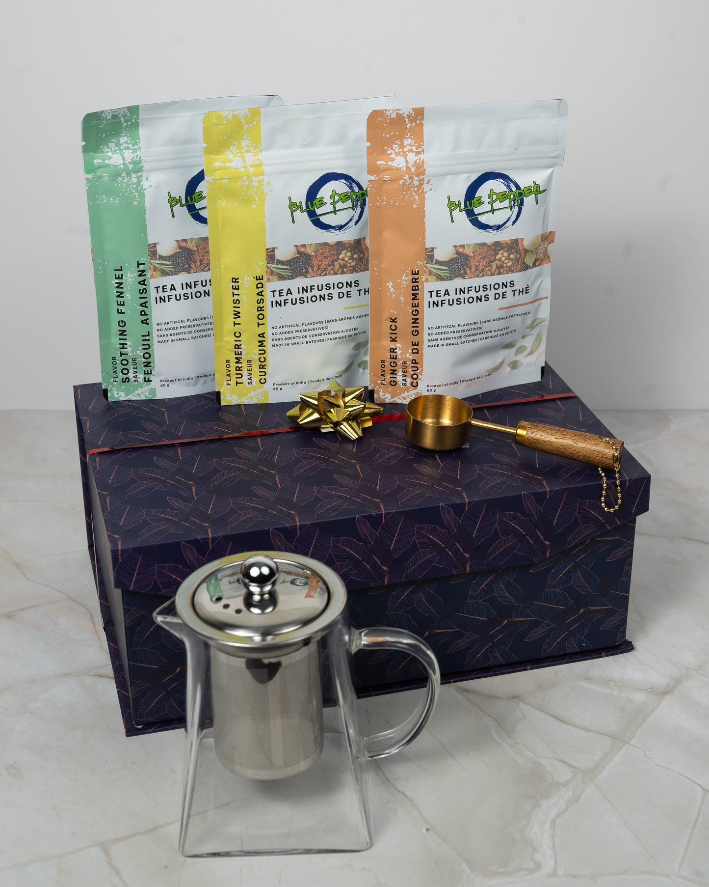 The Tea Ritual Box (3 Tea Infusions, 1 Glass Kettle with Infuser & 1 Spoon)