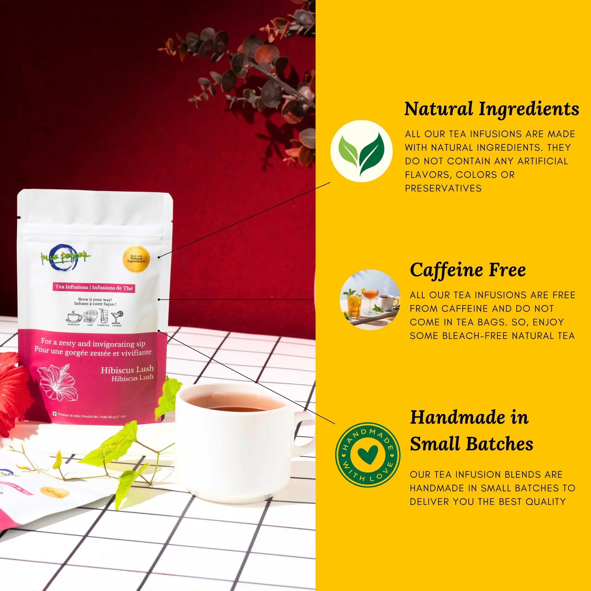 Hibiscus Lush Tea Infusion Blue Pepper