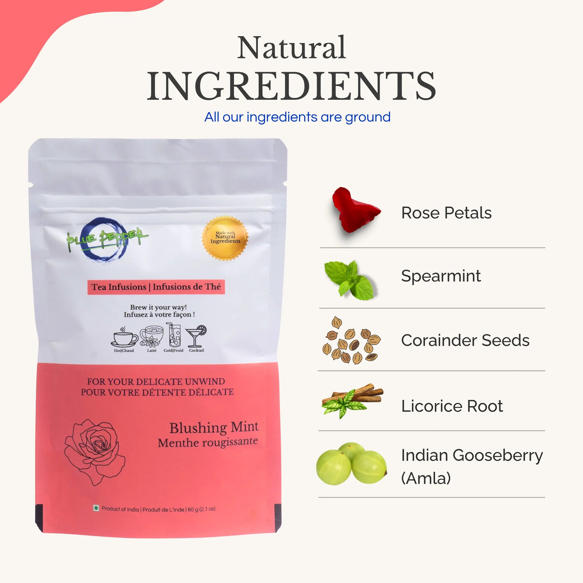 Blushing Mint Tea Infusion Blue Pepper