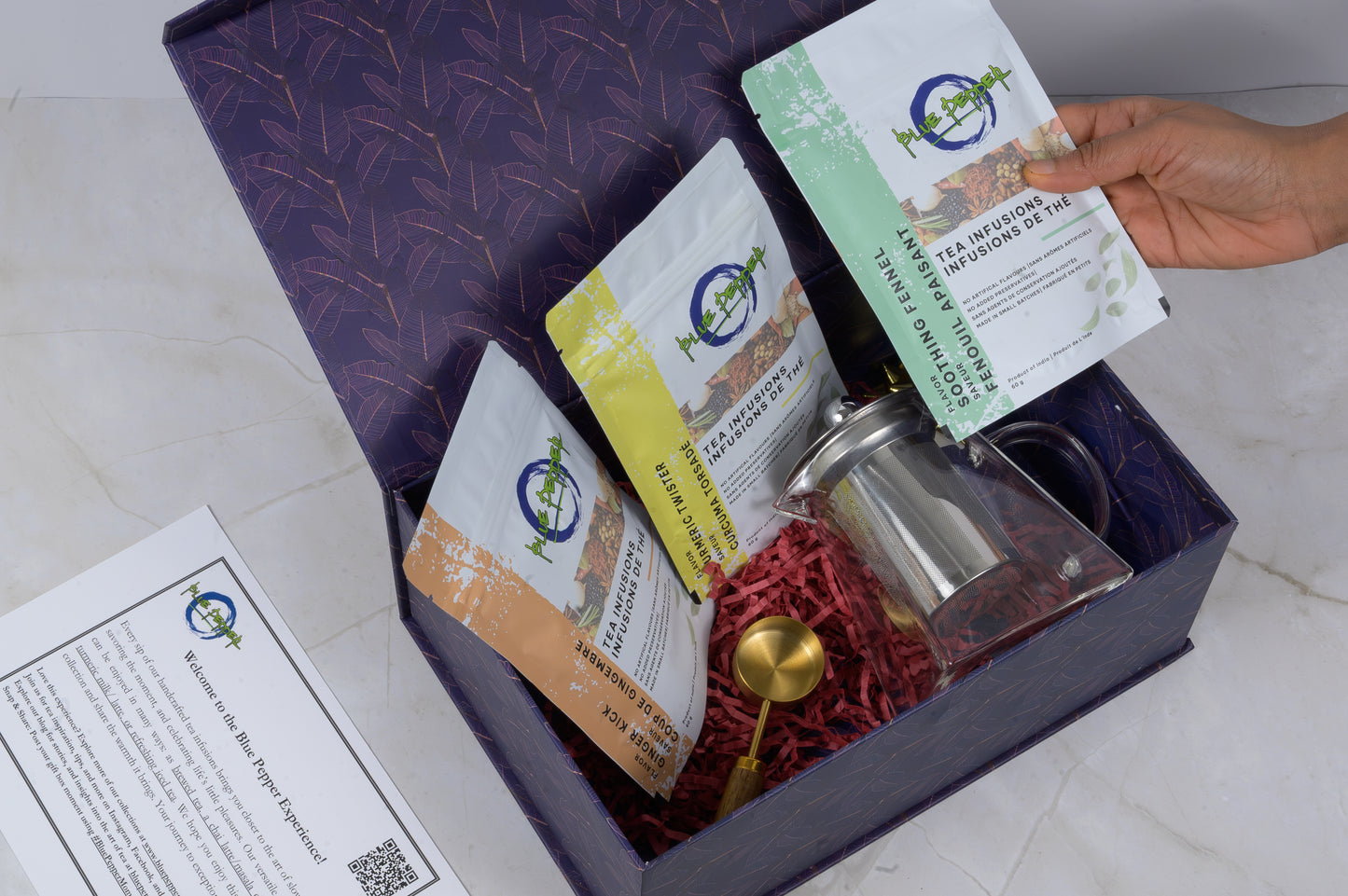 The Tea Ritual Box (3 Tea Infusions, 1 Glass Kettle with Infuser & 1 Spoon)