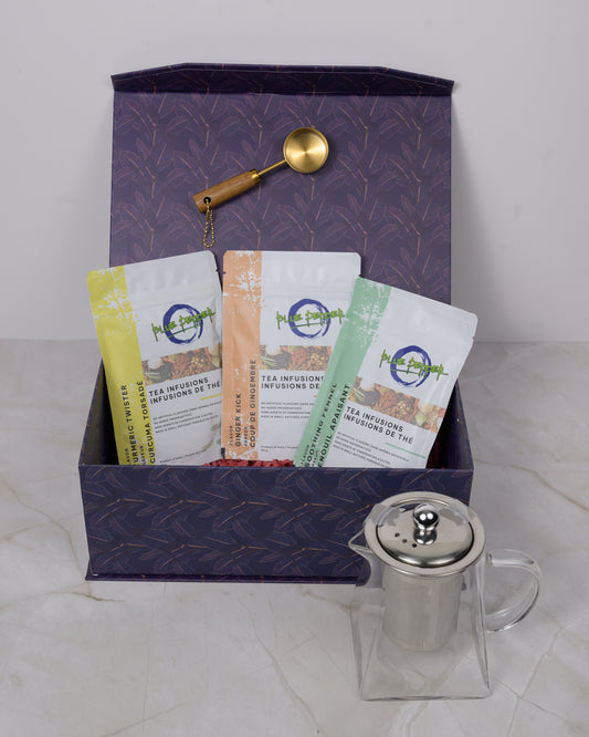 The Tea Ritual Box (3 Tea Infusions, 1 Glass Kettle with Infuser & 1 Spoon)