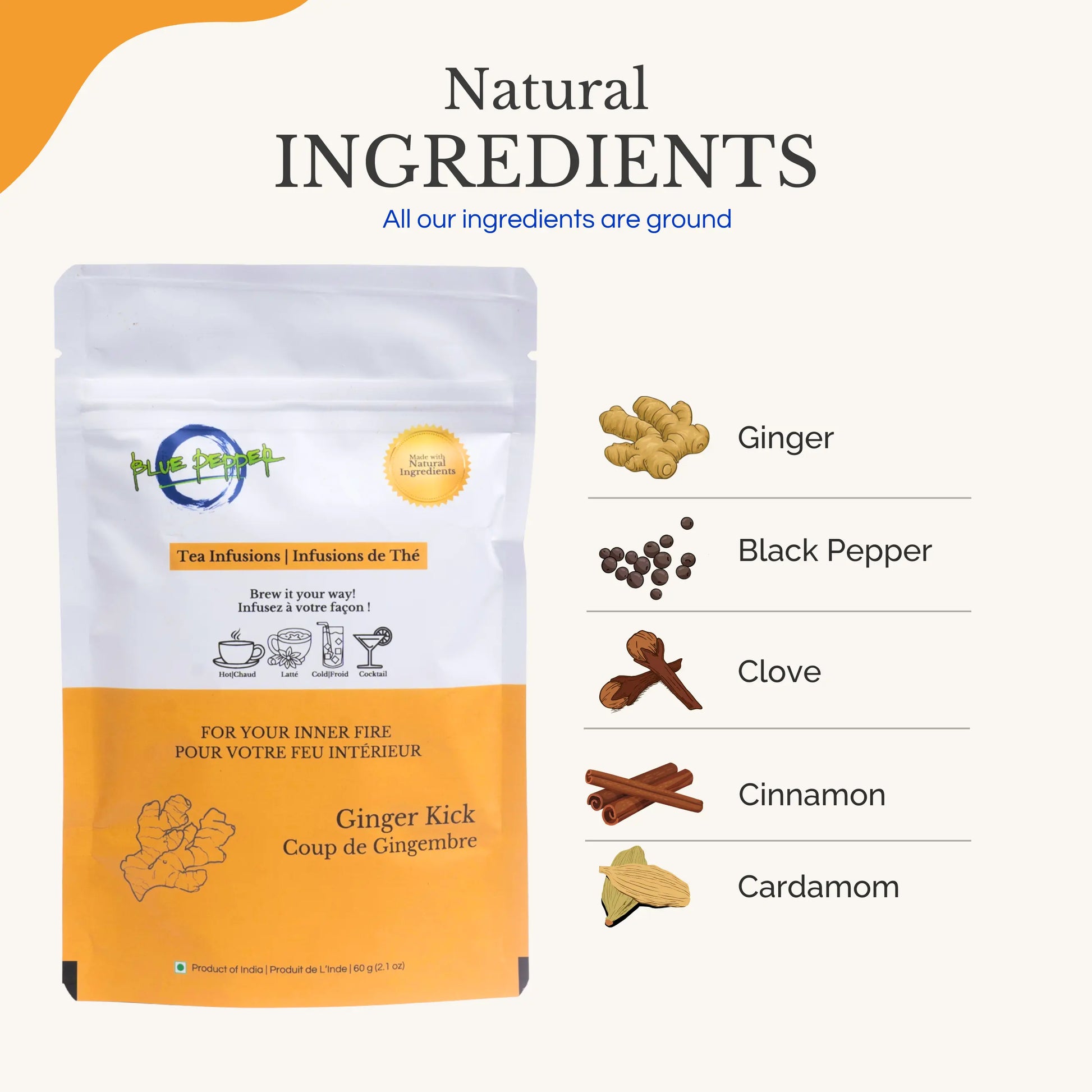 Ginger Kick Tea Infusion Blue Pepper