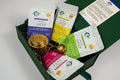 Golden Hour Gift Box (4 Tea Infusions, 1 Glass Kettle with Infuser & 1 Spoon) Blue Pepper