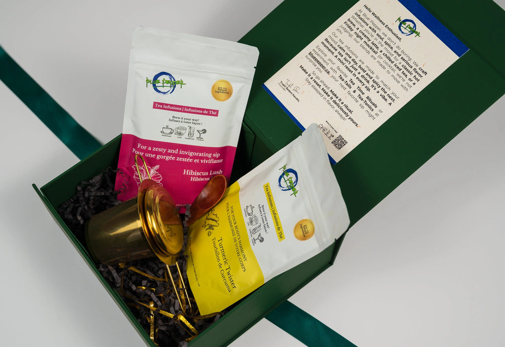 Herbal Haven Gift Box (2 Tea Infusions, 1 Tea Infuser & 1 Wooden Spoon) Blue Pepper