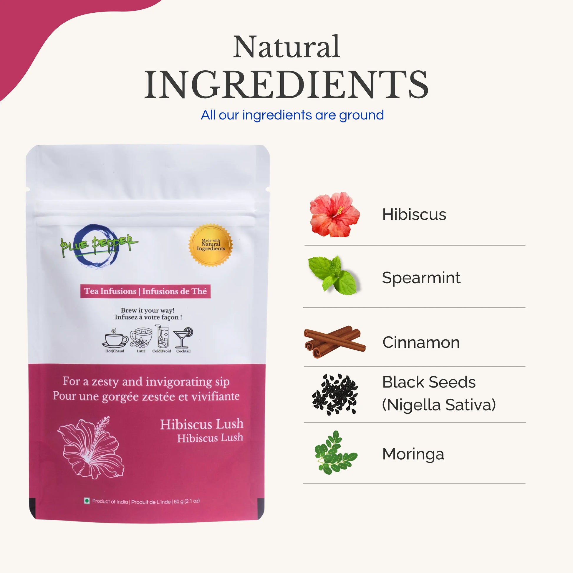 Hibiscus Lush Tea Infusion Blue Pepper