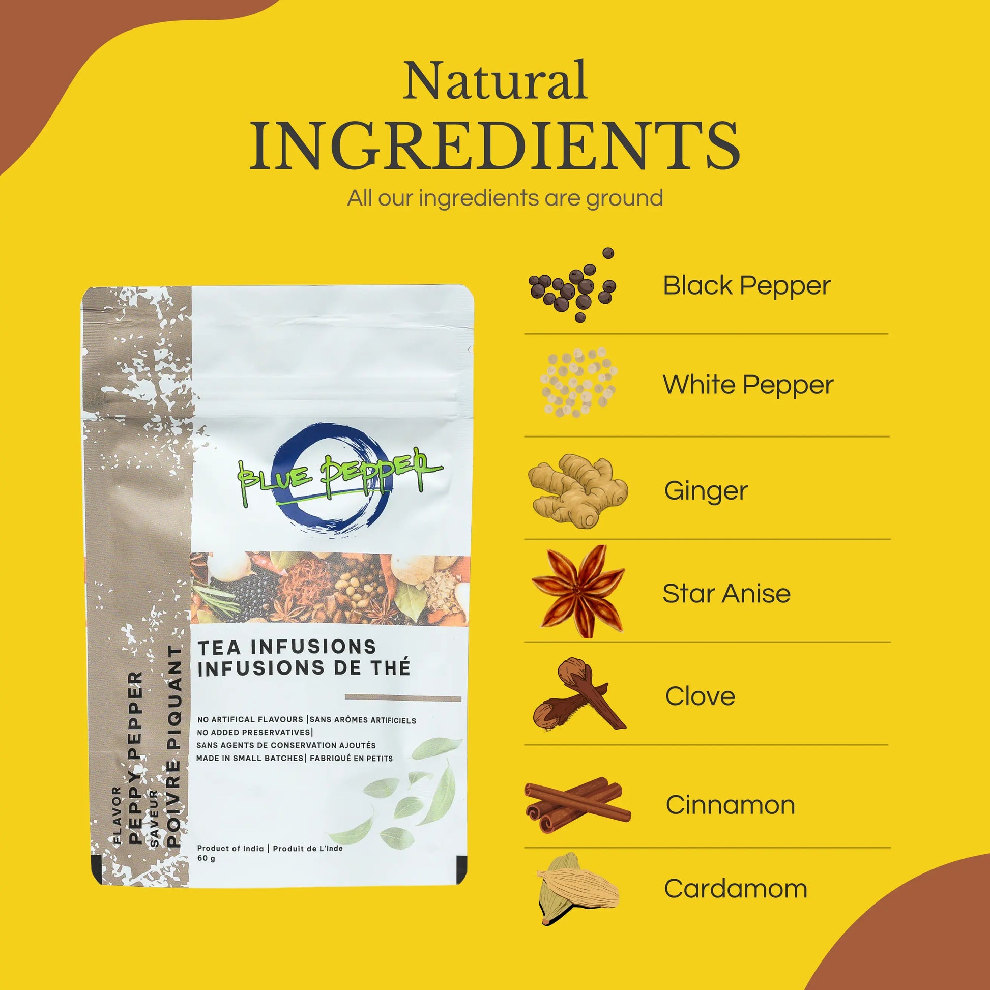 Peppy Pepper Tea Infusion Ingredient - Blue Pepper