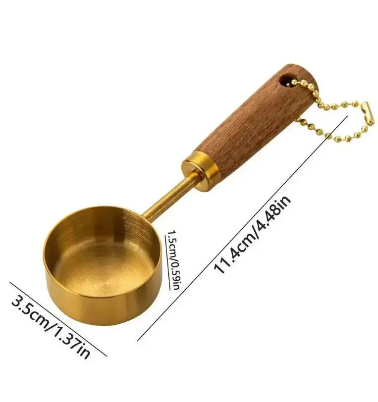 Measuring Spoon | Stainless Steel | Wood Handle - Blue Pepper