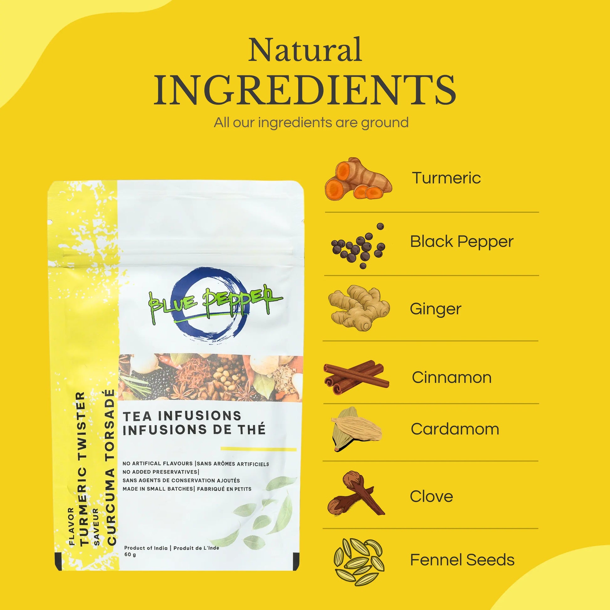 Turmeric Twister Tea Infusion - Blue Pepper