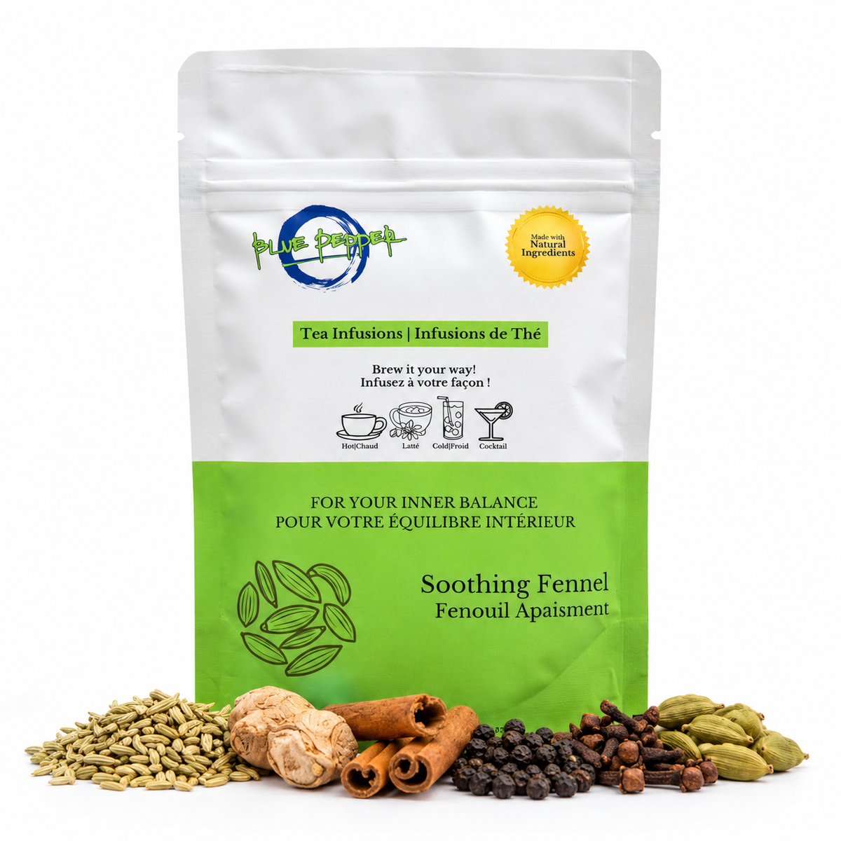 Blue Pepper Soothing Fennel 60 g pouch with fennel and warming spices